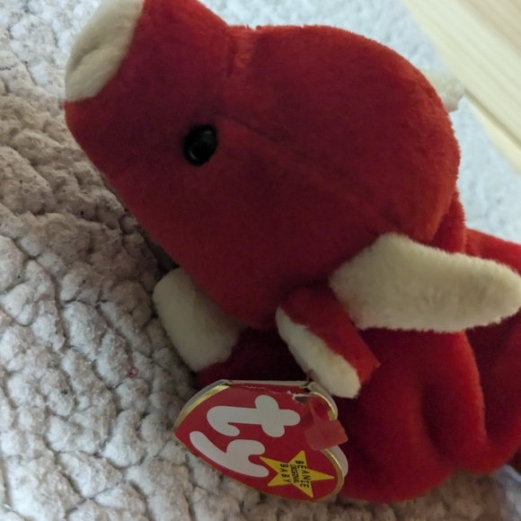 Red Bull (cow), Snort, Ty Beanie Baby, farm rodeo collectible, plush toy - Picture 3 of 6
